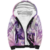 Personalized Polynesian Lupus Awareness Sherpa Hoodie Butterfly Hologram Lupus Warrior
