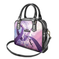 Polynesian Lupus Awareness Shoulder Handbag Butterfly Hologram Lupus Warrior