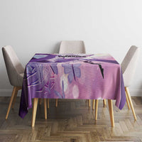 Polynesian Lupus Awareness Tablecloth Butterfly Hologram Lupus Warrior