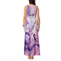 Personalized Polynesian Lupus Awareness Tank Maxi Dress Butterfly Hologram Lupus Warrior