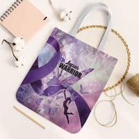Polynesian Lupus Awareness Tote Bag Butterfly Hologram Lupus Warrior