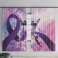 Polynesian Lupus Awareness Window Curtain Butterfly Hologram Lupus Warrior