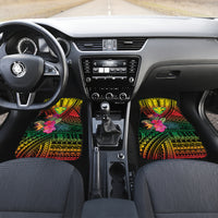 Hawaii Kanaka Maoli Flag Day Car Mats Tropical Flowers