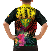 Hawaii Kanaka Maoli Flag Day Family Matching Puletasi and Hawaiian Shirt Tropical Flowers LT01 - Polynesian Pride