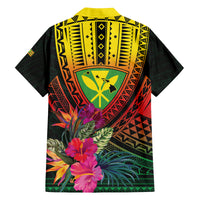 Hawaii Kanaka Maoli Flag Day Family Matching Puletasi and Hawaiian Shirt Tropical Flowers LT01 - Polynesian Pride