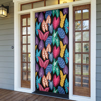 Hawaii Colorful Tropical Leaves Door Cover
