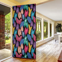 Hawaii Colorful Tropical Leaves Door Cover