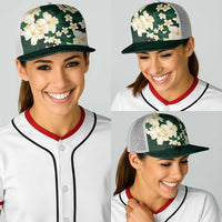 Hawaii Hibiscus Plumeria Green Baseball Net Cap Polynesian Pattern LT01 - Polynesian Pride