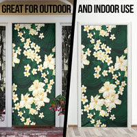 Hawaii Hibiscus Plumeria Green Door Cover Polynesian Pattern LT01 - Polynesian Pride