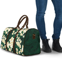 Hawaii Hibiscus Plumeria Green Travel Bag Polynesian Pattern LT01 - Polynesian Pride