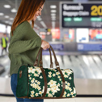 Hawaii Hibiscus Plumeria Green Travel Bag Polynesian Pattern LT01 - Polynesian Pride