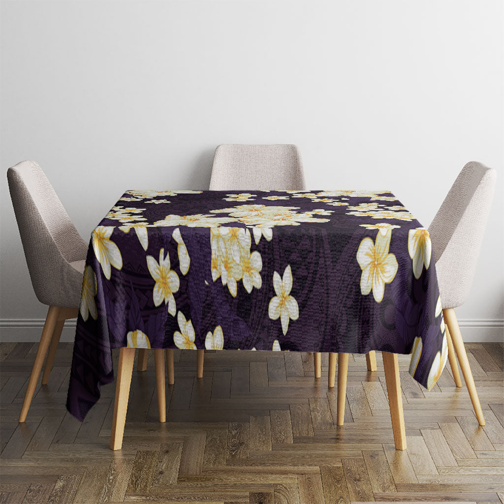 Hawaii Hibiscus Plumeria Purple Tablecloth Polynesian Pattern LT01 - Polynesian Pride