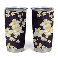 Hawaii Hibiscus Plumeria Purple Tumbler Cup Polynesian Pattern LT01 Purple - Polynesian Pride