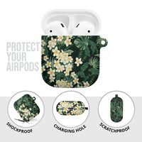 Hawaii Plumeria Tropical Leaves AirPods Case Monstera Calathea Palm Fronds LT01 - Polynesian Pride