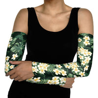 Hawaii Plumeria Tropical Leaves Arm Sleeves Monstera Calathea Palm Fronds LT01 - Polynesian Pride