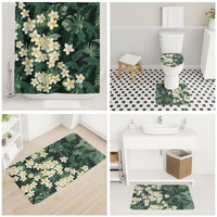 Hawaii Plumeria Tropical Leaves Bathroom Set Monstera Calathea Palm Fronds LT01 - Polynesian Pride