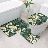 Hawaii Plumeria Tropical Leaves Bathroom Set Monstera Calathea Palm Fronds LT01 - Polynesian Pride