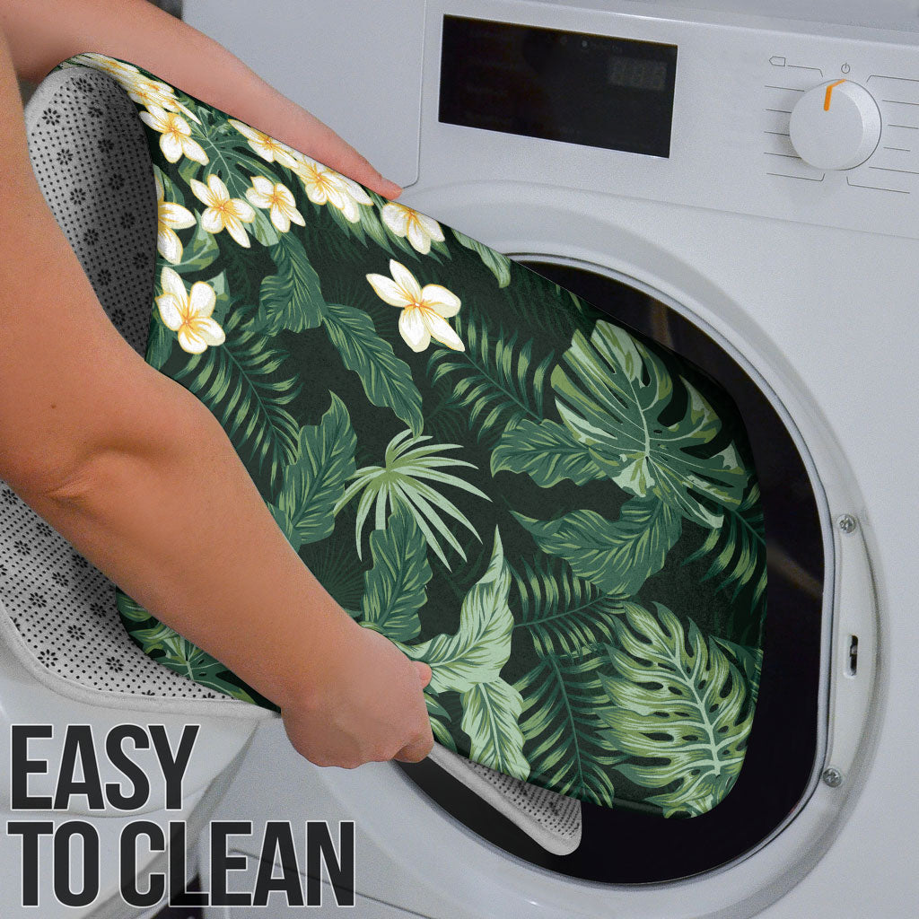 Hawaii Plumeria Tropical Leaves Bathroom Set Monstera Calathea Palm Fronds LT01 - Polynesian Pride