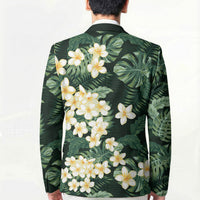 Hawaii Plumeria Tropical Leaves Blazer Monstera Calathea Palm Fronds LT01 - Polynesian Pride