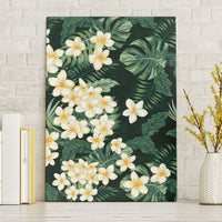 Hawaii Plumeria Tropical Leaves Canvas Wall Art Monstera Calathea Palm Fronds LT01 Without Frame Green - Polynesian Pride