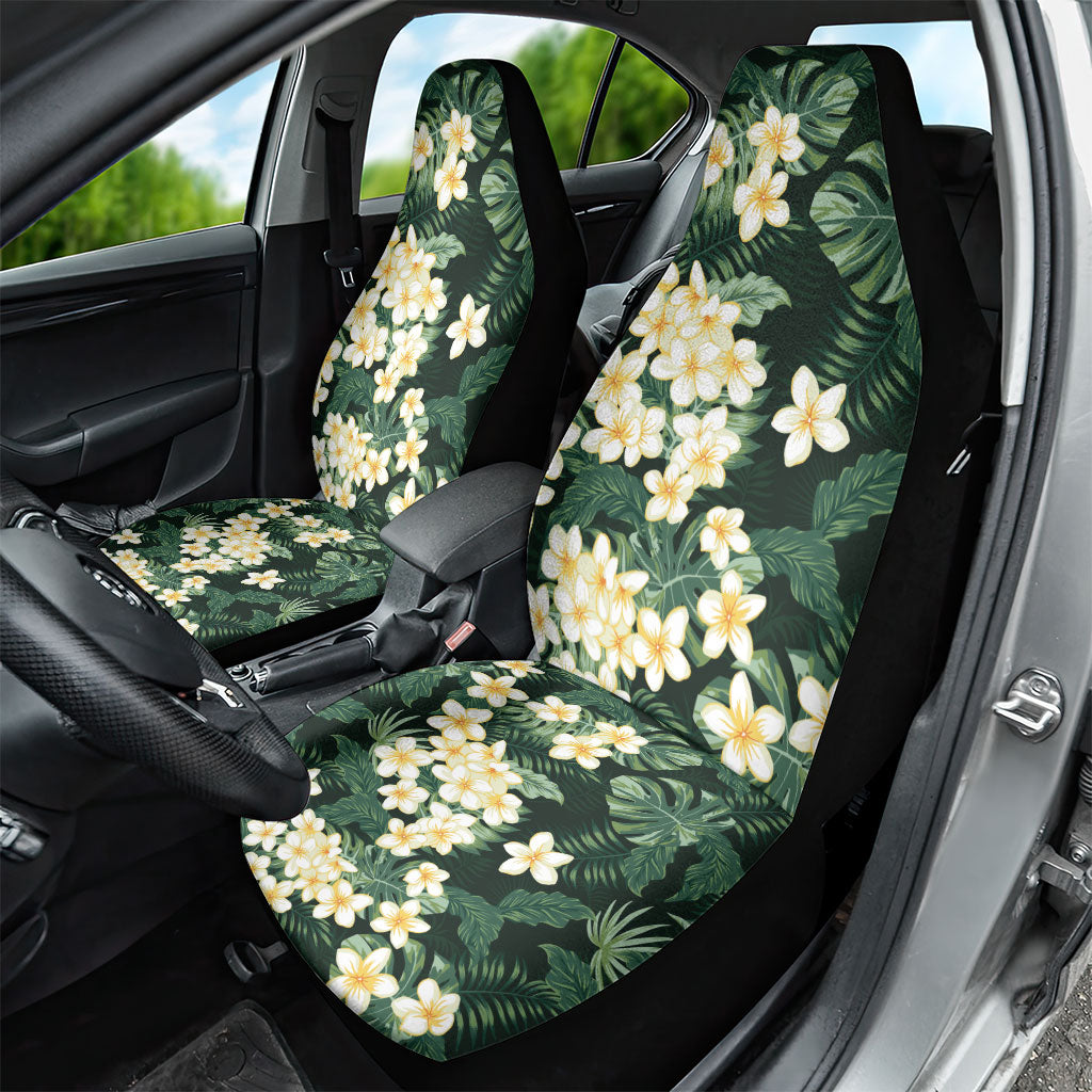 Hawaii Plumeria Tropical Leaves Car Seat Cover Monstera Calathea Palm Fronds LT01 - Polynesian Pride