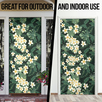 Hawaii Plumeria Tropical Leaves Door Cover Monstera Calathea Palm Fronds LT01 - Polynesian Pride