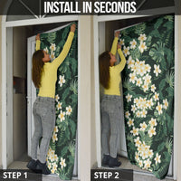 Hawaii Plumeria Tropical Leaves Door Cover Monstera Calathea Palm Fronds LT01 - Polynesian Pride