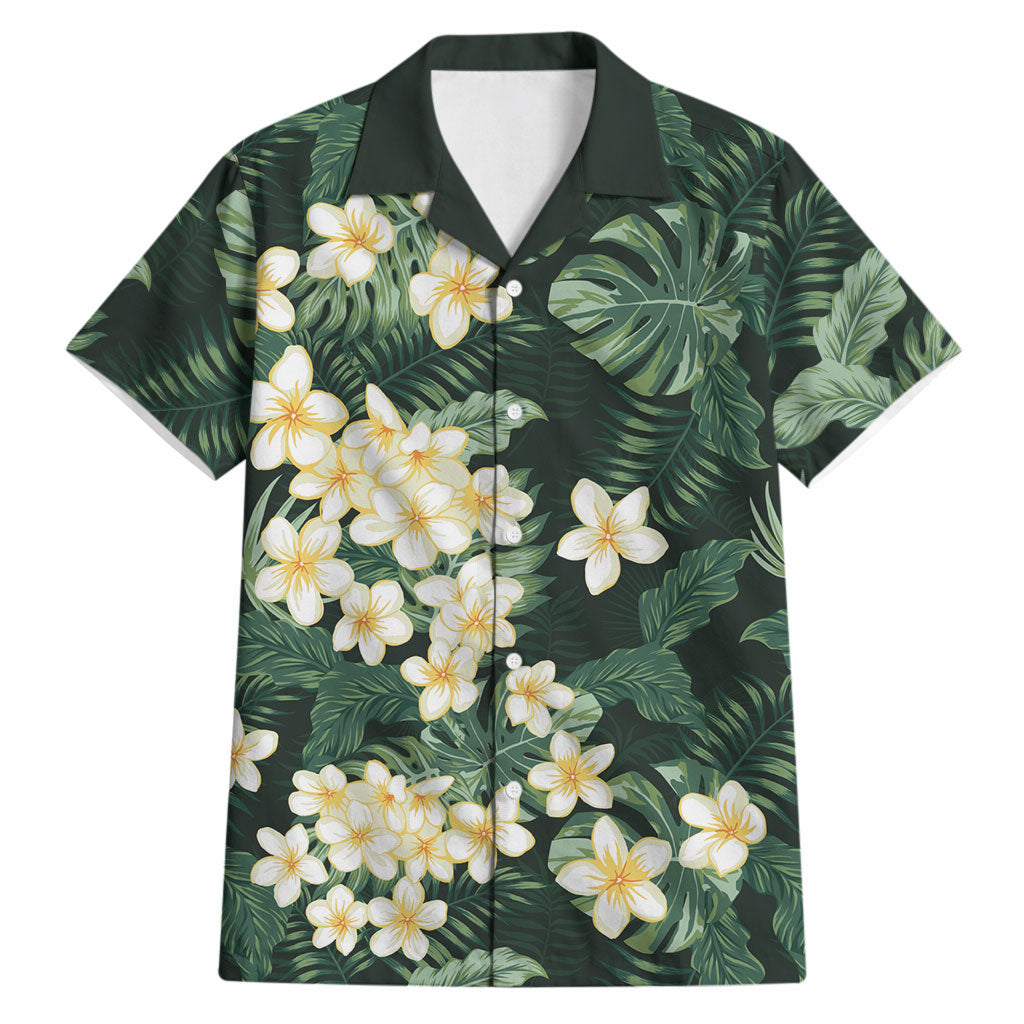Hawaii Plumeria Tropical Leaves Hawaiian Shirt Monstera Calathea Palm Fronds LT01 Green - Polynesian Pride