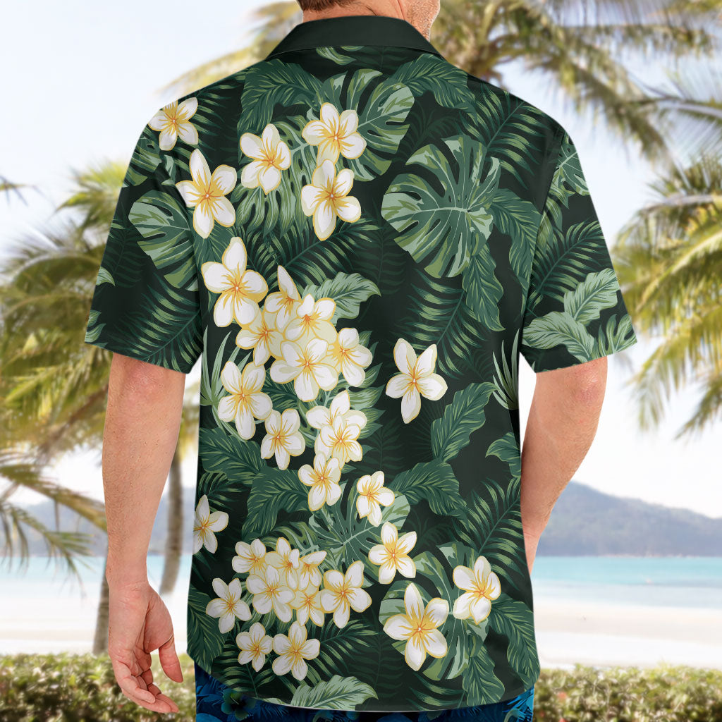 Hawaii Plumeria Tropical Leaves Hawaiian Shirt Monstera Calathea Palm Fronds LT01 - Polynesian Pride