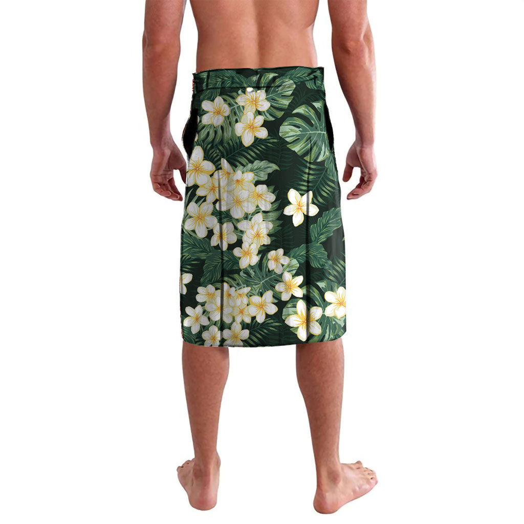 Hawaii Plumeria Tropical Leaves Lavalava Monstera Calathea Palm Fronds LT01 - Polynesian Pride