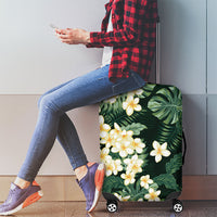 Hawaii Plumeria Tropical Leaves Luggage Cover Monstera Calathea Palm Fronds LT01 - Polynesian Pride