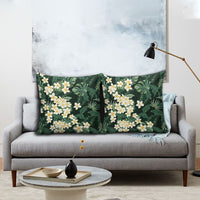 Hawaii Plumeria Tropical Leaves Pillow Cover Monstera Calathea Palm Fronds LT01 - Polynesian Pride
