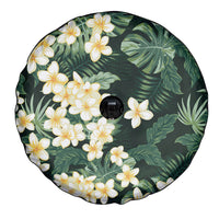 Hawaii Plumeria Tropical Leaves Spare Tire Cover Monstera Calathea Palm Fronds LT01 - Polynesian Pride