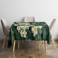 Hawaii Plumeria Tropical Leaves Tablecloth Monstera Calathea Palm Fronds LT01 - Polynesian Pride