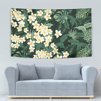 Hawaii Plumeria Tropical Leaves Tapestry Monstera Calathea Palm Fronds LT01 - Polynesian Pride