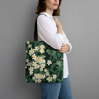Hawaii Plumeria Tropical Leaves Tote Bag Monstera Calathea Palm Fronds LT01 - Polynesian Pride