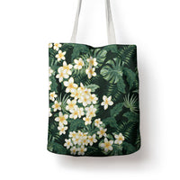 Hawaii Plumeria Tropical Leaves Tote Bag Monstera Calathea Palm Fronds LT01 - Polynesian Pride