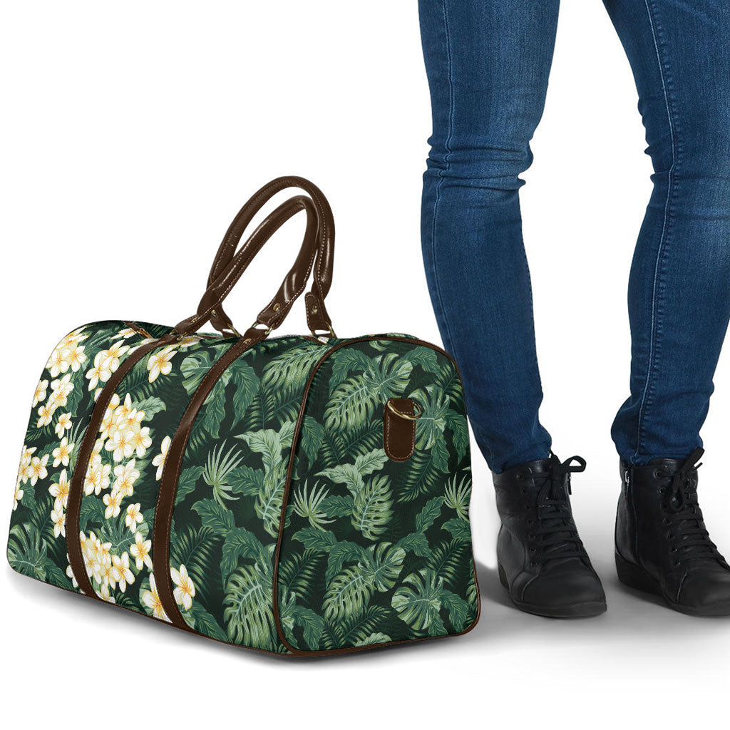 Hawaii Plumeria Tropical Leaves Travel Bag Monstera Calathea Palm Fronds LT01 - Polynesian Pride