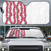 Hawaii Aalii Lei Auto Sun Shade Aalii Ku Makani LT01 White - Polynesian Pride