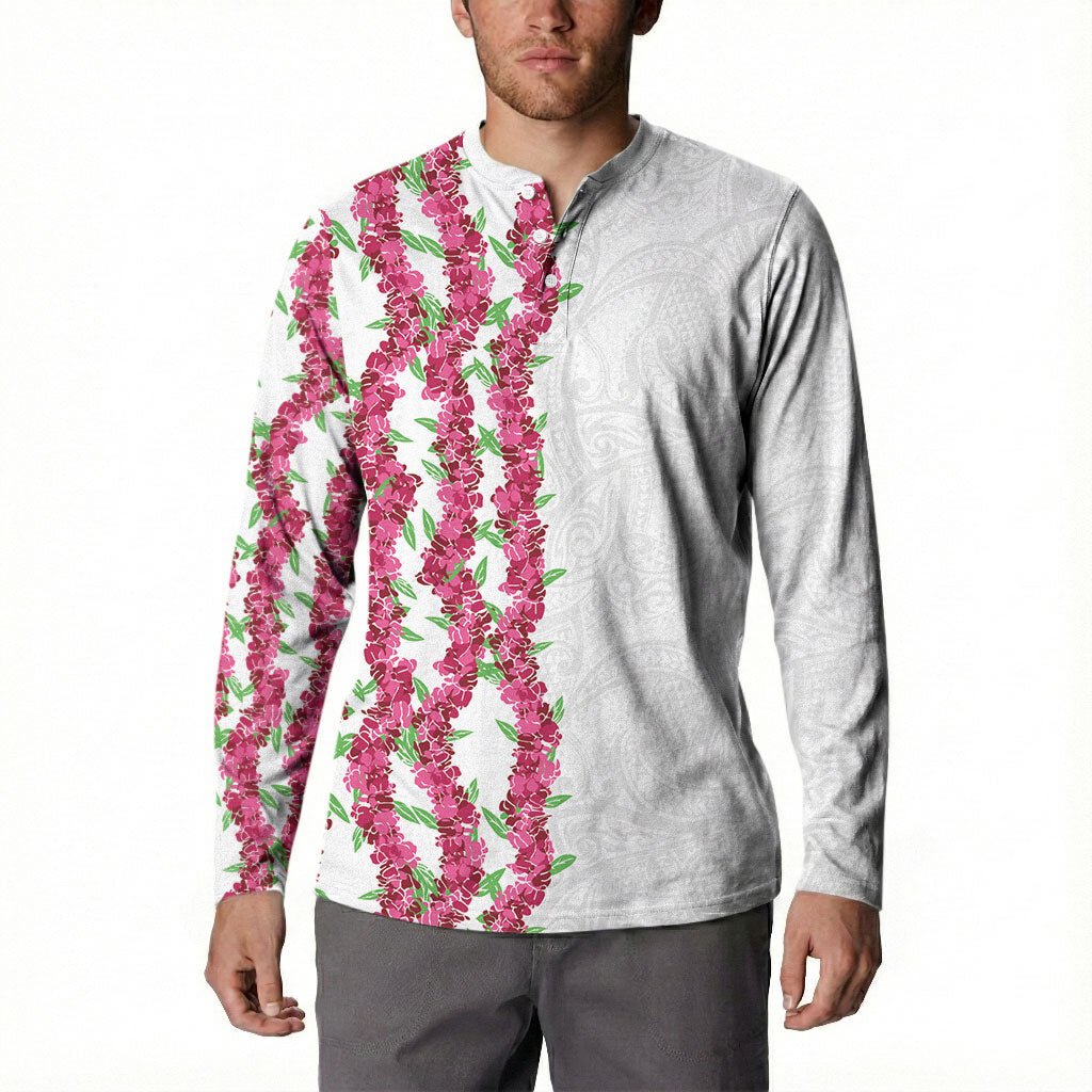 Hawaii Aalii Lei Button Sweatshirt Aalii Ku Makani LT01 - Polynesian Pride