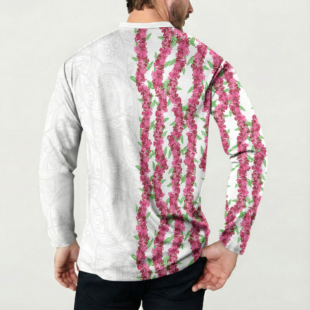Hawaii Aalii Lei Button Sweatshirt Aalii Ku Makani LT01 - Polynesian Pride