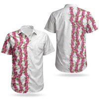 Hawaii Aalii Lei Couples Matching Off Shoulder Maxi Dress and Hawaiian Shirt Aalii Ku Makani LT01 - Polynesian Pride