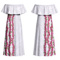 Hawaii Aalii Lei Couples Matching Off Shoulder Maxi Dress and Hawaiian Shirt Aalii Ku Makani LT01 - Polynesian Pride