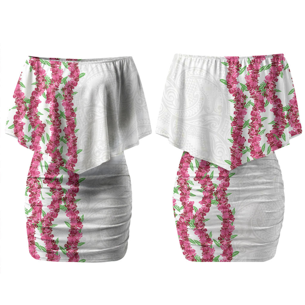 Hawaii Aalii Lei Couples Matching Off Shoulder Short Dress and Long Sleeve Button Shirt Aalii Ku Makani LT01 - Polynesian Pride