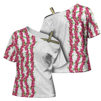 Hawaii Aalii Lei Cross Shoulder Shirt Aalii Ku Makani LT01 - Polynesian Pride