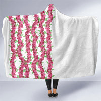 Hawaii Aalii Lei Hooded Blanket Aalii Ku Makani LT01 One Size White - Polynesian Pride
