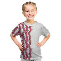 Hawaii Aalii Lei Kid T Shirt Aalii Ku Makani LT01 White - Polynesian Pride