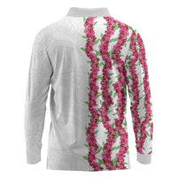 Hawaii Aalii Lei Long Sleeve Polo Shirt Aalii Ku Makani LT01 - Polynesian Pride