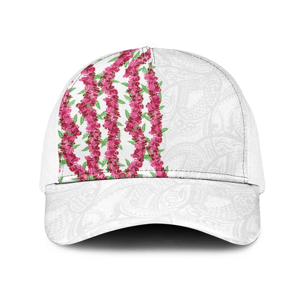Hawaii Aalii Lei Mesh Trucker Cap Aalii Ku Makani LT01 One Size White White - Polynesian Pride