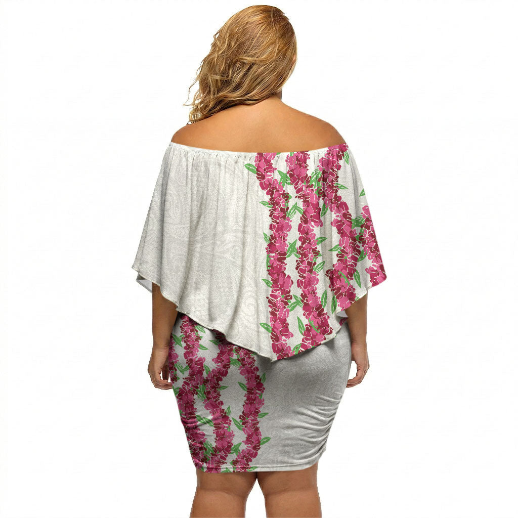 Hawaii Aalii Lei Off Shoulder Short Dress Aalii Ku Makani LT01 - Polynesian Pride